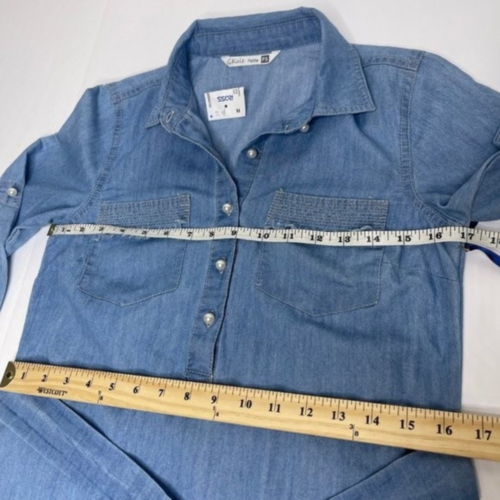 NWT | Light Blue Denim Dress - Size Petite Small - Picture 8 of 11